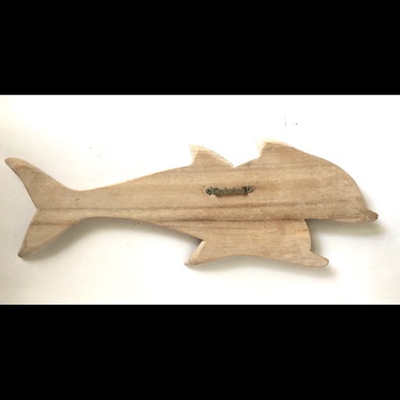 Carved Wooden dolphin pair wall art decor - Picture 4 of 9